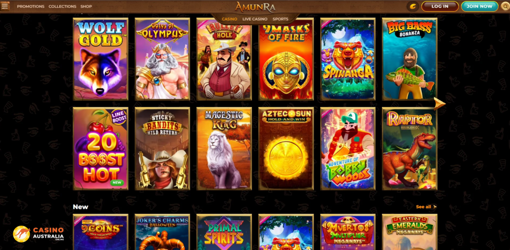 AmunRa Casino Games Australia