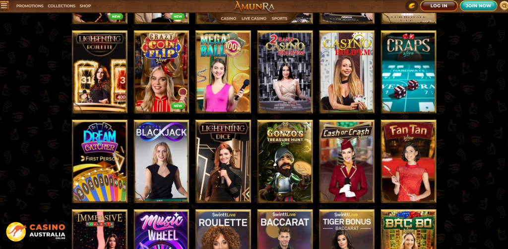 AmunRa Casino Live Games Australia 1