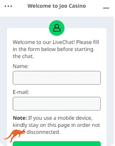 Joo Casino Live Chat Support