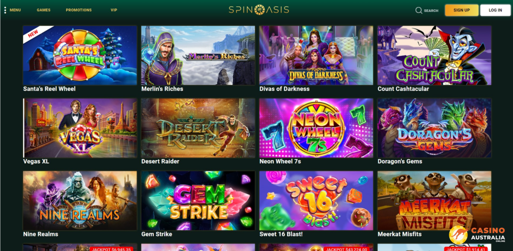 Spin Oasis Casino Games Australia