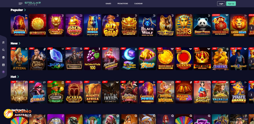 Stellar Spins Casino Games Australia