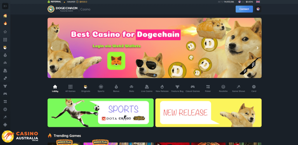 DogeChain Casino Review Australia