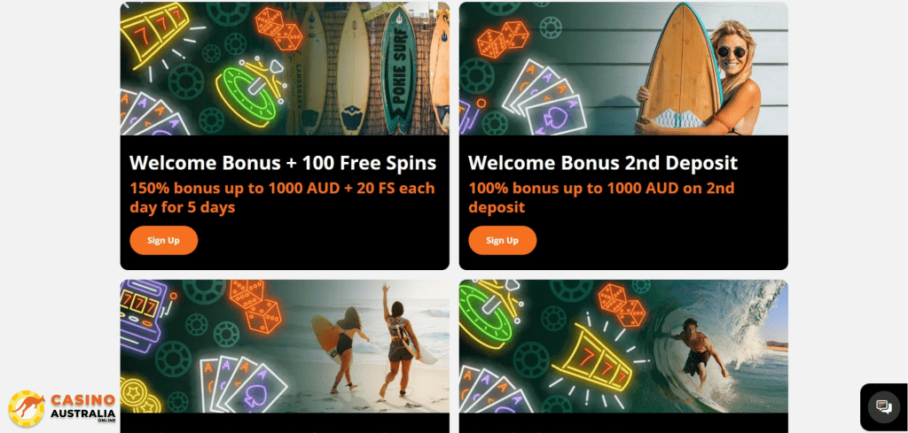 PokieSurf Casino Promotions Australia