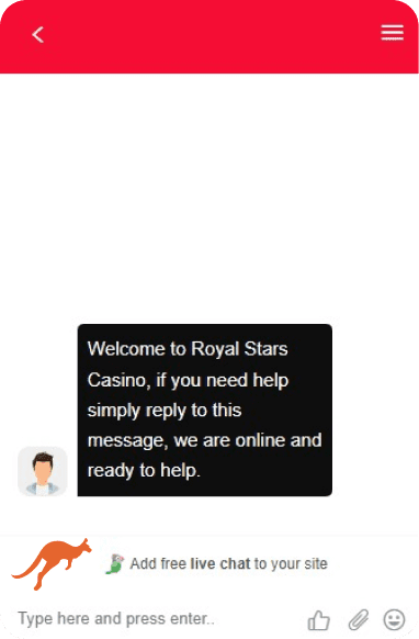 Royal Stars Casino Live Chat Support