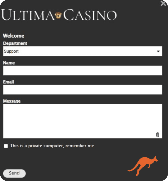 Ultima Casino Live Chat Support