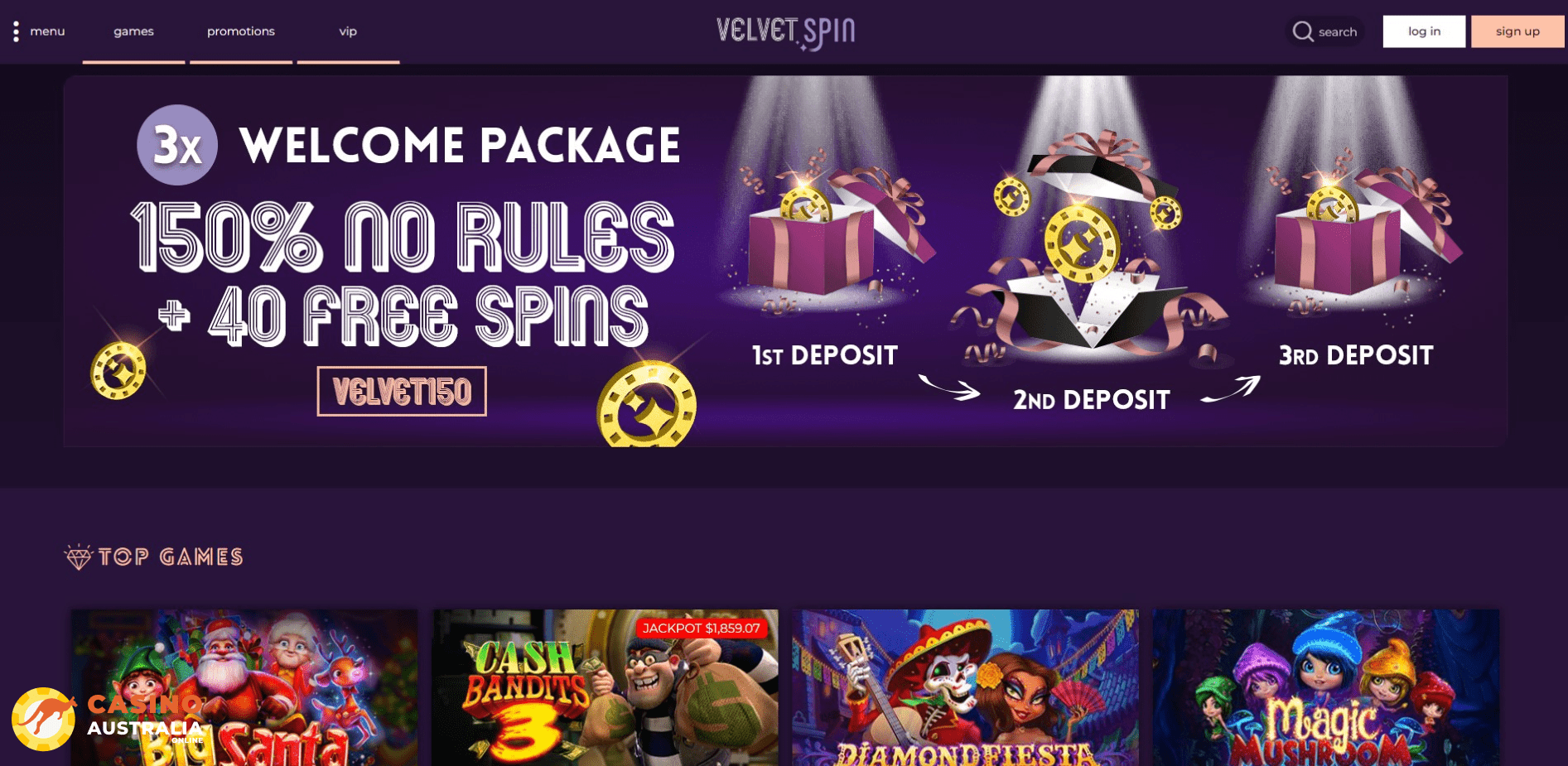 Velvet Spin Casino Australia 2024 Review
