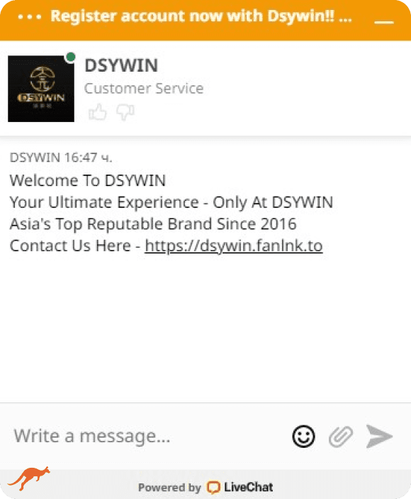 DSYWIN Casino Live Chat Support