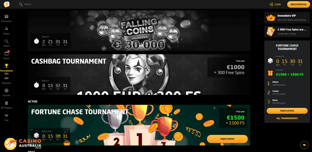 Weekly Tournaments at Stay Casino Australia