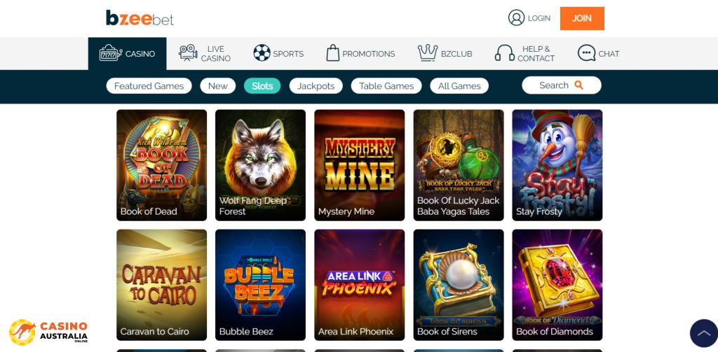 BZeeBet Casino Games Australia
