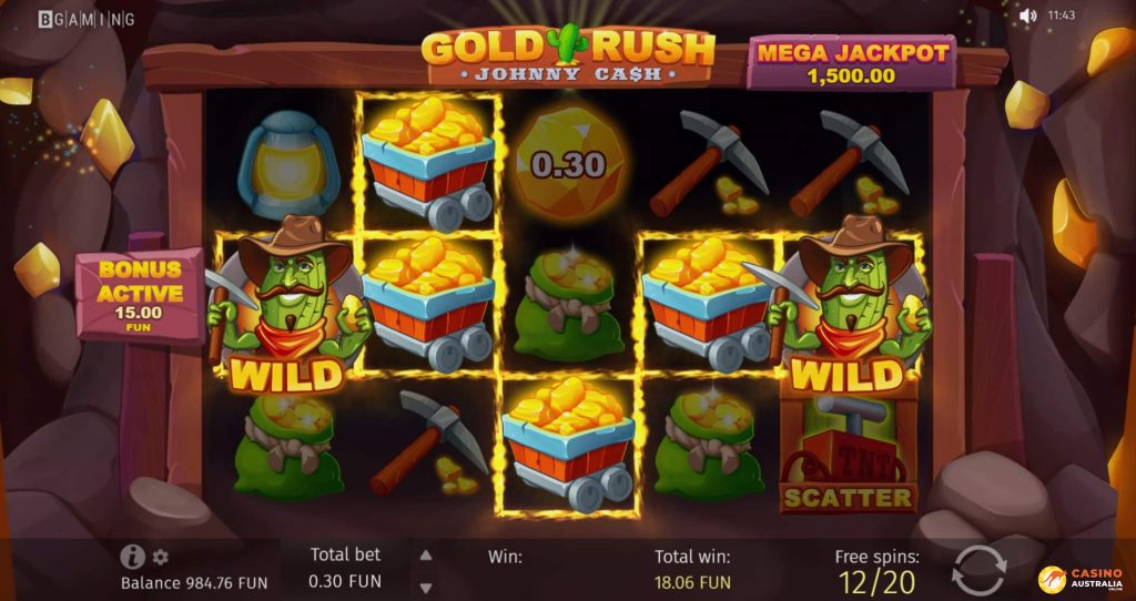 Gold Rush With Johnny Cash Free Play Bonus Feature Spins Australia Review