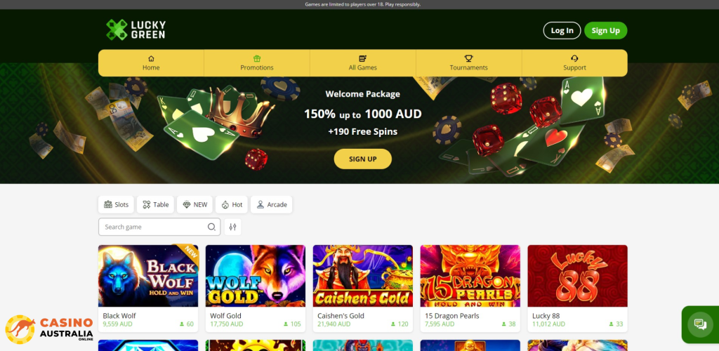 Lucky Green Casino Review Australia