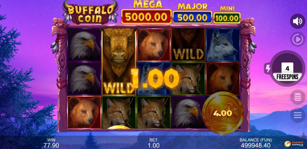 Buffalo Coin_ Hold The Spin Free Play Bonus Feature Spins Australia Review