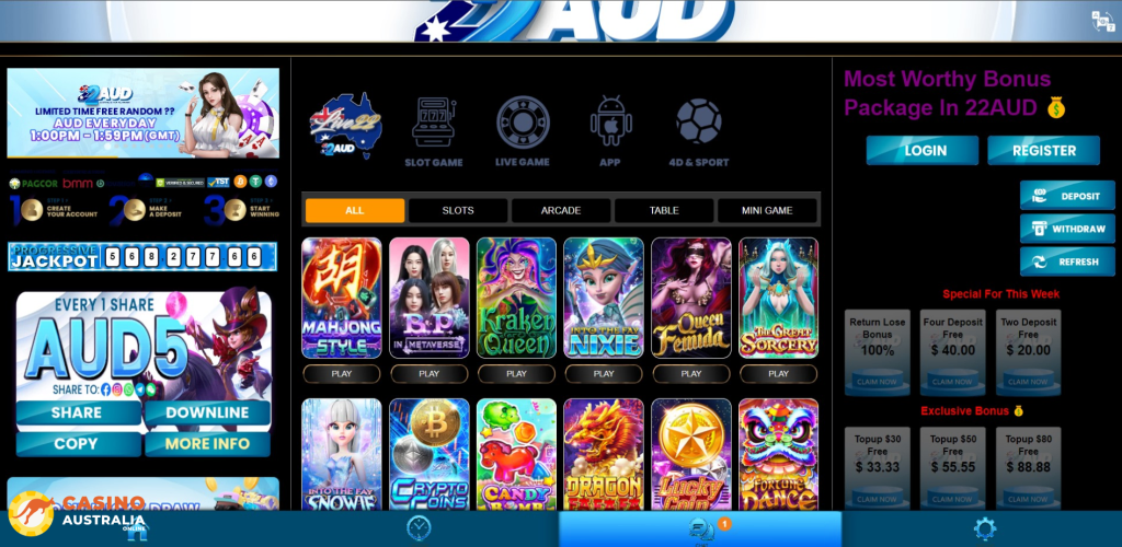 22AUD Casino Review Australia