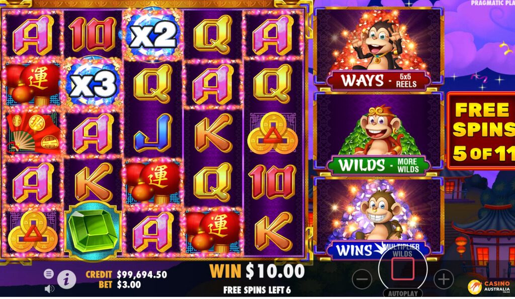 3 Dancing Monkeys Free Play Bonus Feature Spins Australia Review