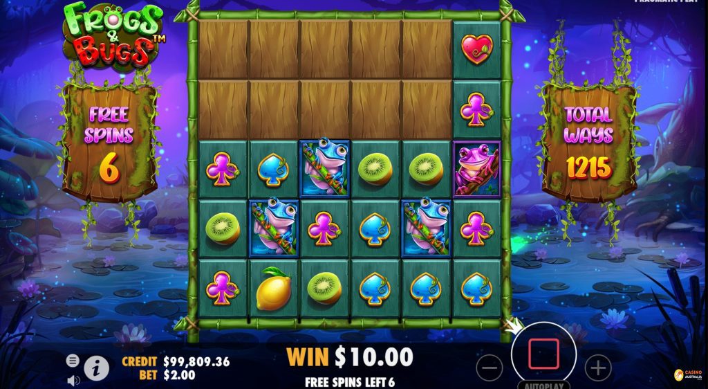 Frogs & Bugs Free Play Bonus Feature Spins Australia Review
