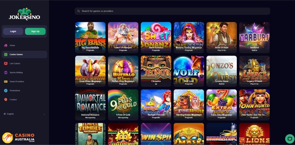Jokersino Casino Games Australia