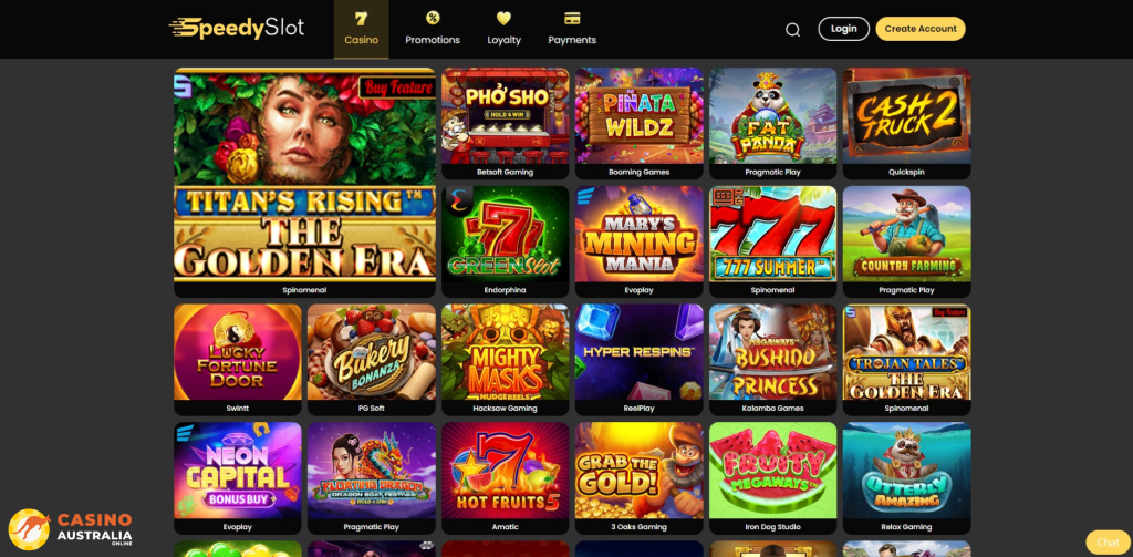 SpeedySlot Casino Games Australia