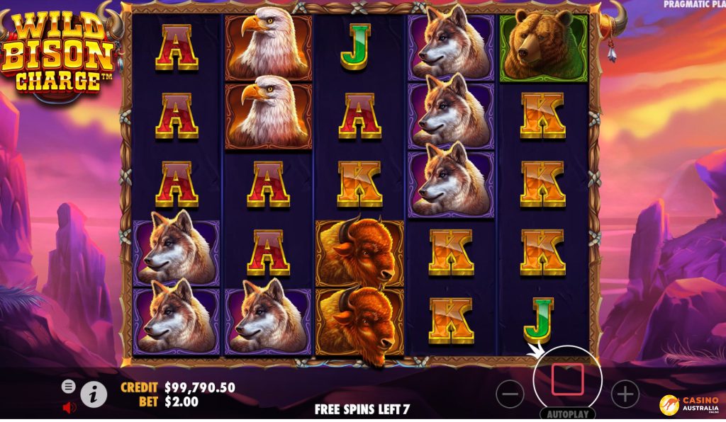 Wild Bison Charge Free Play Bonus Feature Spins Australia Review