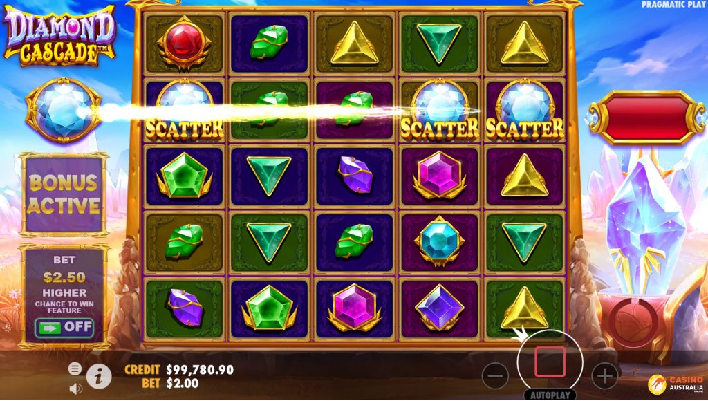 Diamond Cascade Free Play Scatters Wins Australia Review