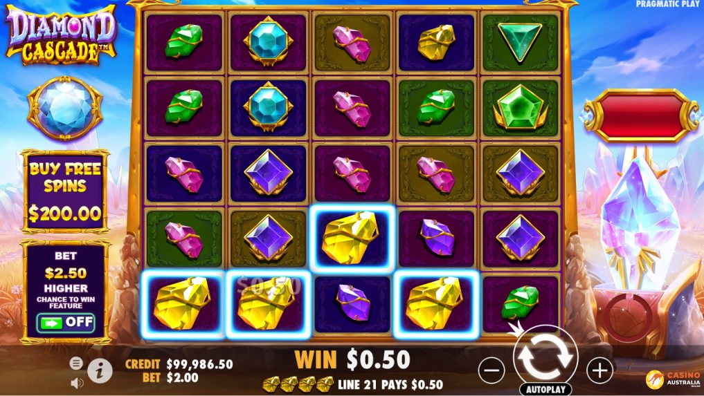 Diamond Cascade Free Play Wins Australia Review