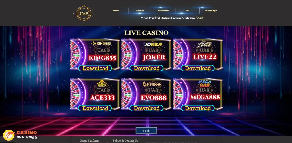 UA8Bet Casino Live Games Australia
