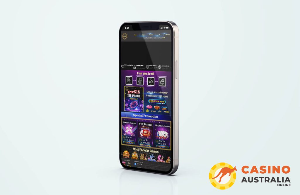 UA8Bet Casino Mobile Version
