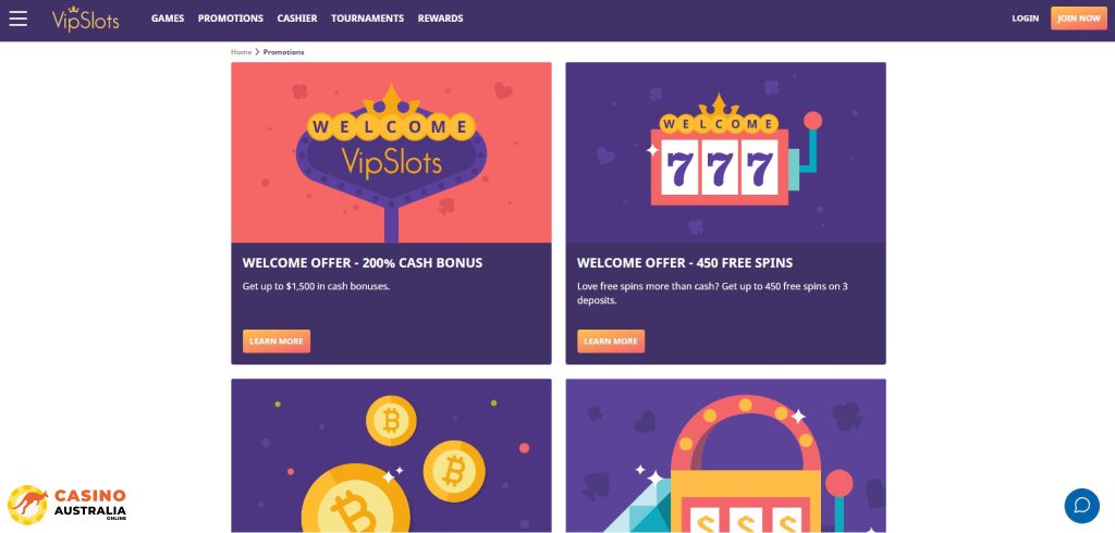 VipSlots Casino Promotions Australia