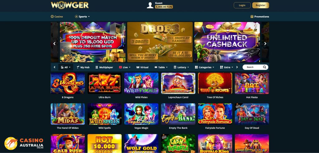 Wowger Casino Review Australia