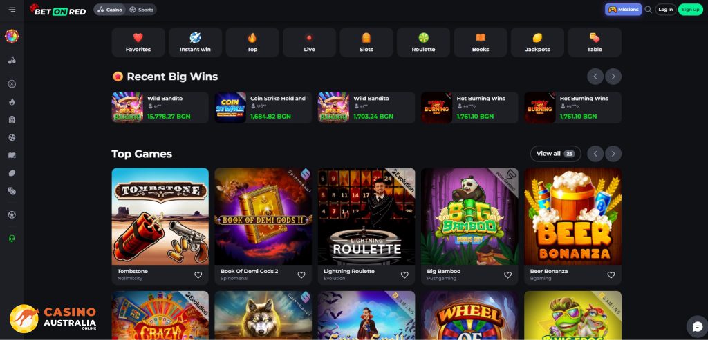 Bet On Red Casino Review Australia