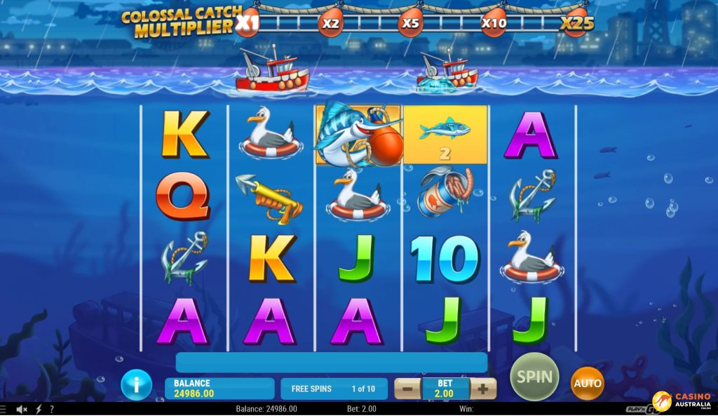 Boat Bonanza Colossal Catch Free Play Bonus Feature Spins Australia Review