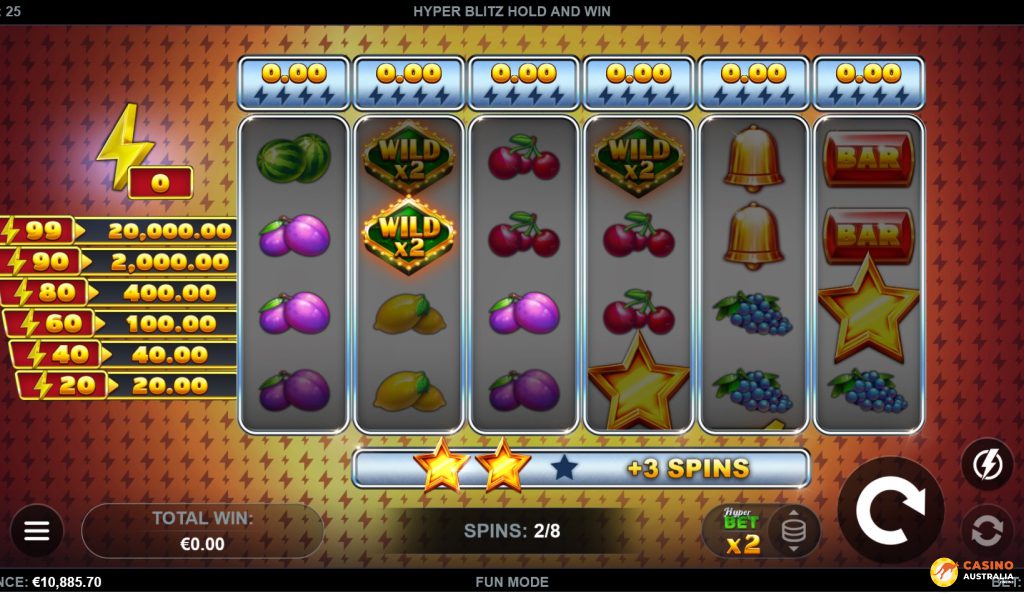 Hyper Blitz Hold and Win Free Play Bonus Feature Spins Australia Review