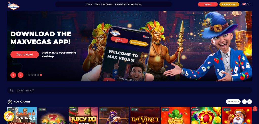 MaxVegas Casino Review Australia