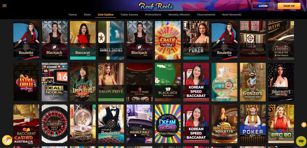Reef Reels Casino Live Games Australia