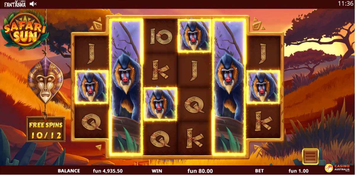 Safari Sun Free Play Bonus Feature Spins Australia Review