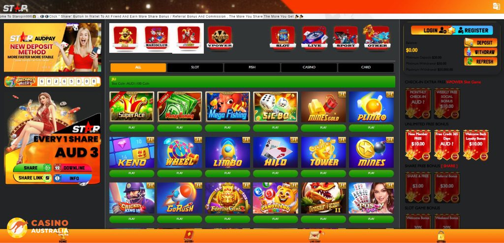 Star Spin Casino Review Australia