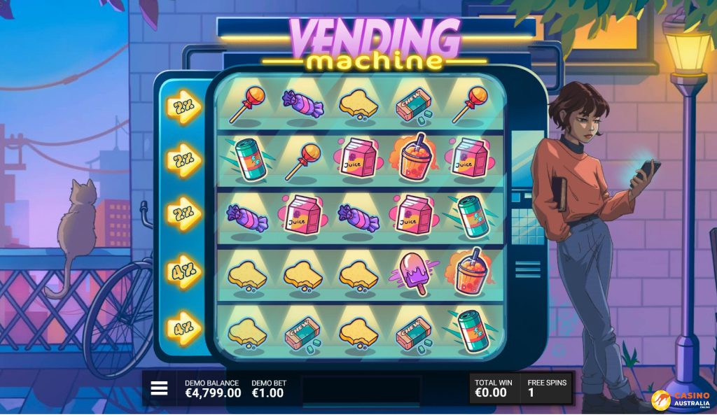 Vending Machine Free Play Bonus Feature Spins Australia Review