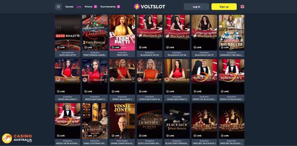 Voltslot Casino Live Games Australia