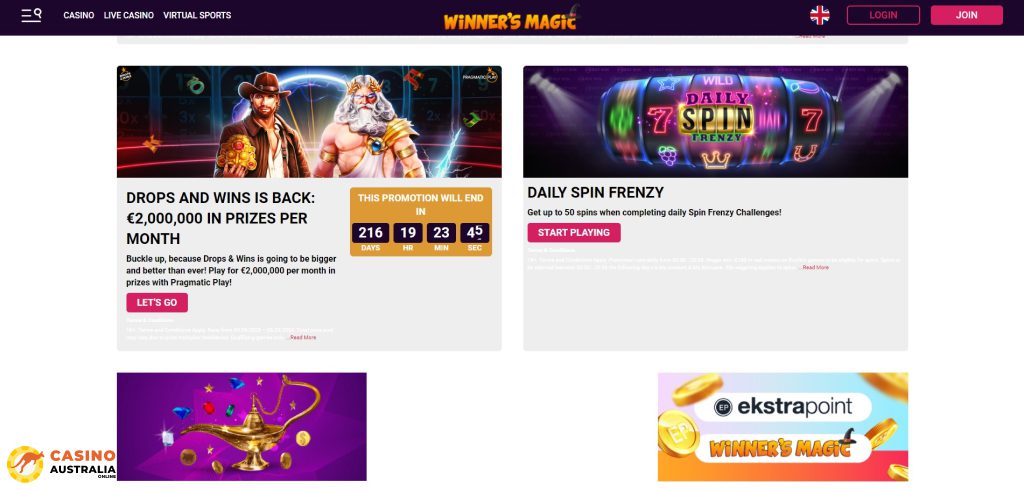 Winner's Magic Casino Promotions Australia