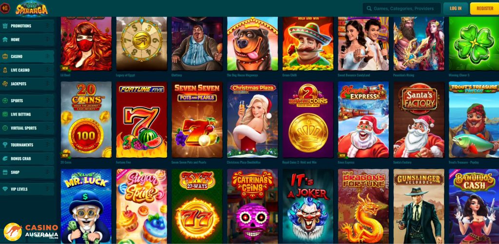 Spinaga Casino Games Australia
